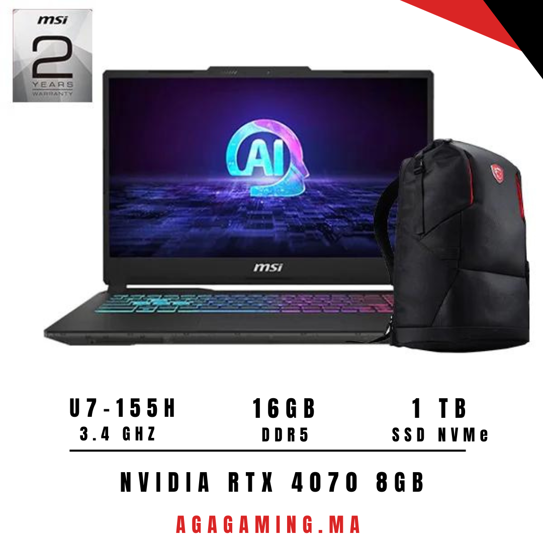 MSI Cyborg 15 AI A1VFK Intel Core Ultra 7 155H/16GB/1TB SSD/RTX4060 8GB/15.6” MSI Cyborg 15 AI A1VFK Intel Core Ultra 7 155H/16GB/1TB SSD/RTX4060 8GB/15.6”